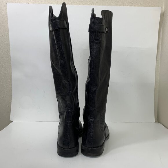Franco Sarto Castor Leather Knee High Festival Boho Boots Black Size 8.5 - Picture 4 of 7